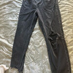 Distressed Gray Women Jeans